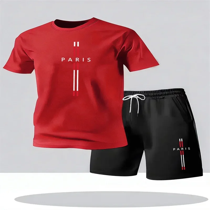 Men'S Fashion News - PARIS Herren-Set Neues Modisches Sport-Set Herren-Sportshirt-Set