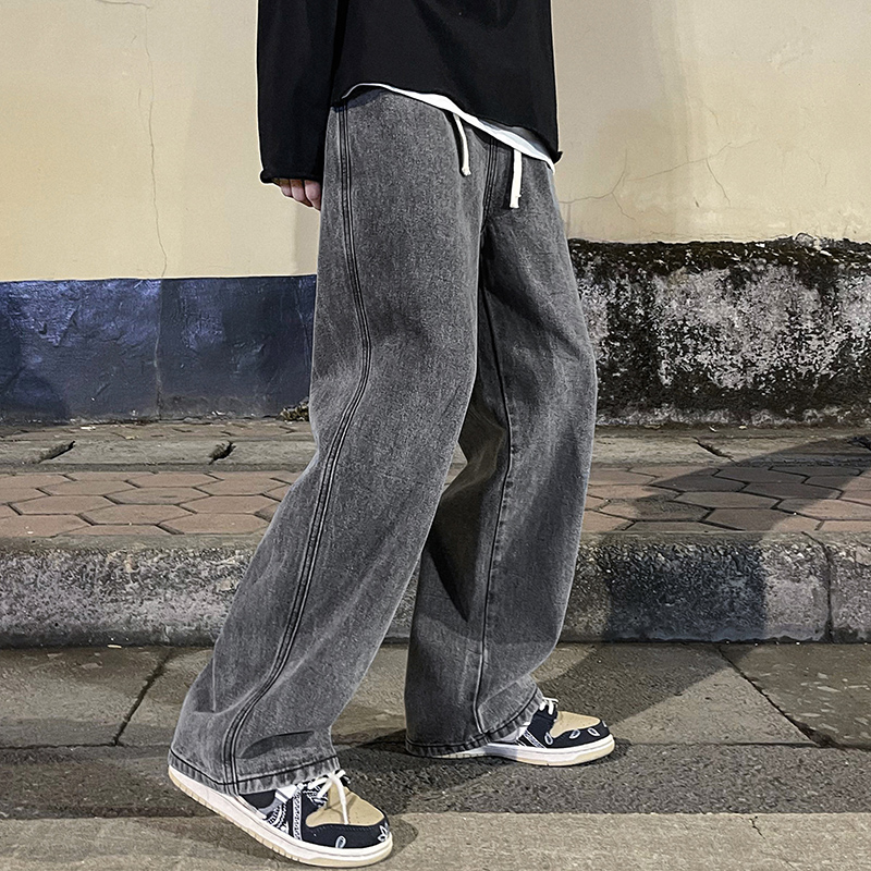 Koreanische Mode Herren Baggy  – Men'S Fashion Grey Jeans Bewertung und Preis