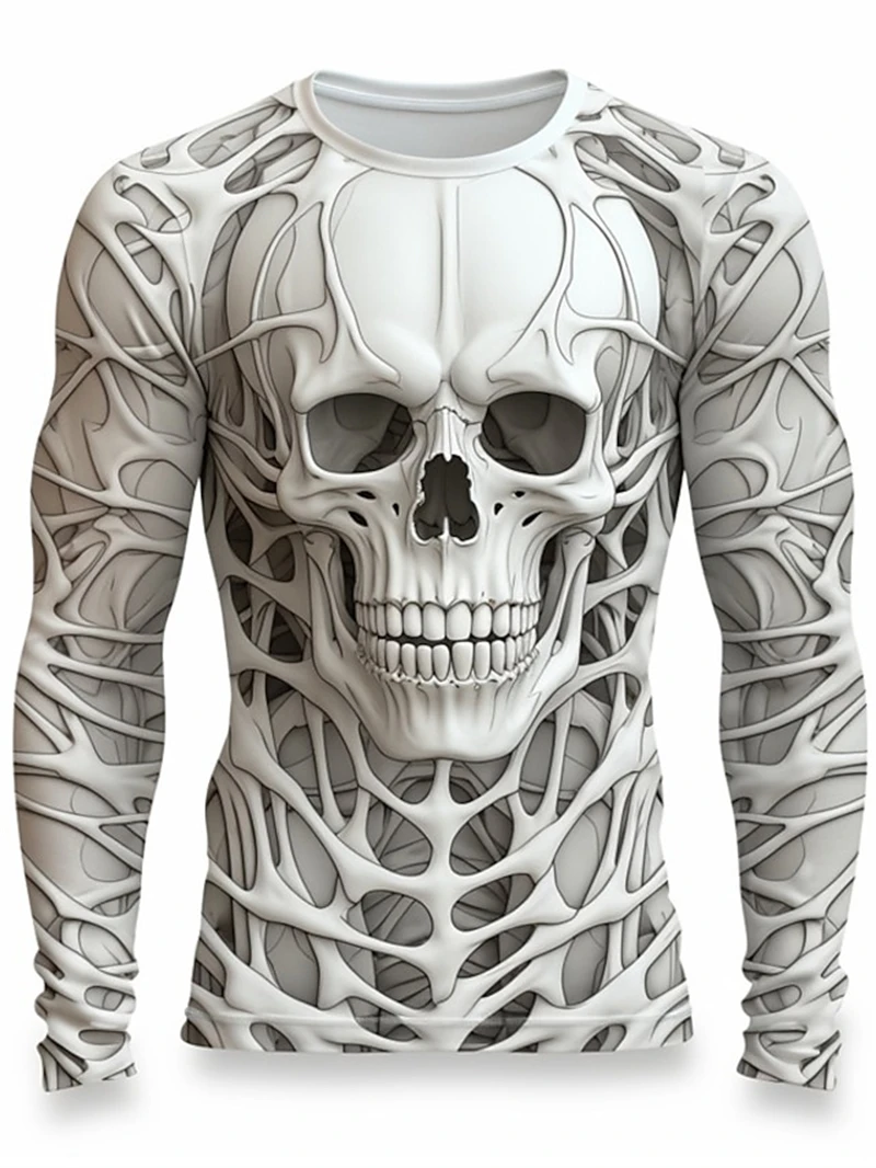 3D-Druck Skelett-Schädel-Muste – Mens Fashion Clothes Bewertung und Preis
