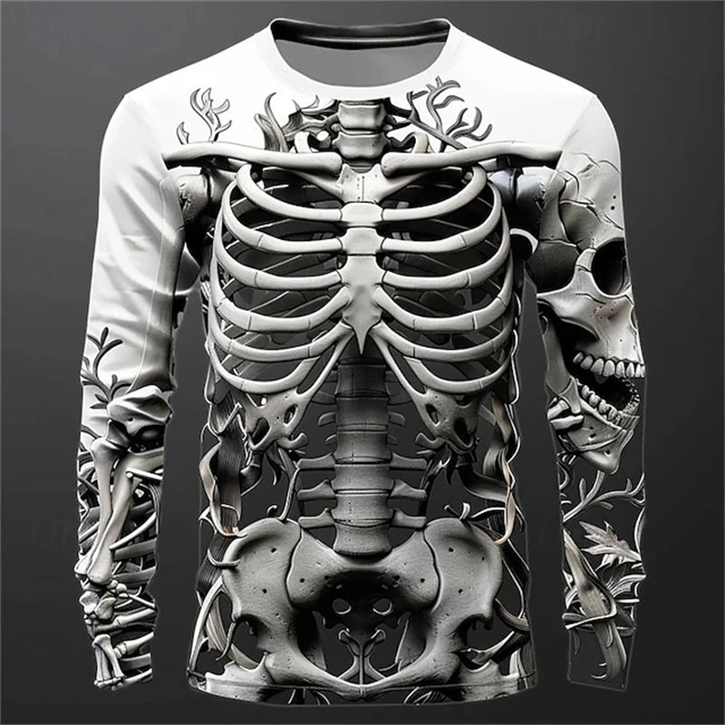 3D-Druck Skelett-Schädel-Muste – Mens Fashion Clothes Bewertung und Preis