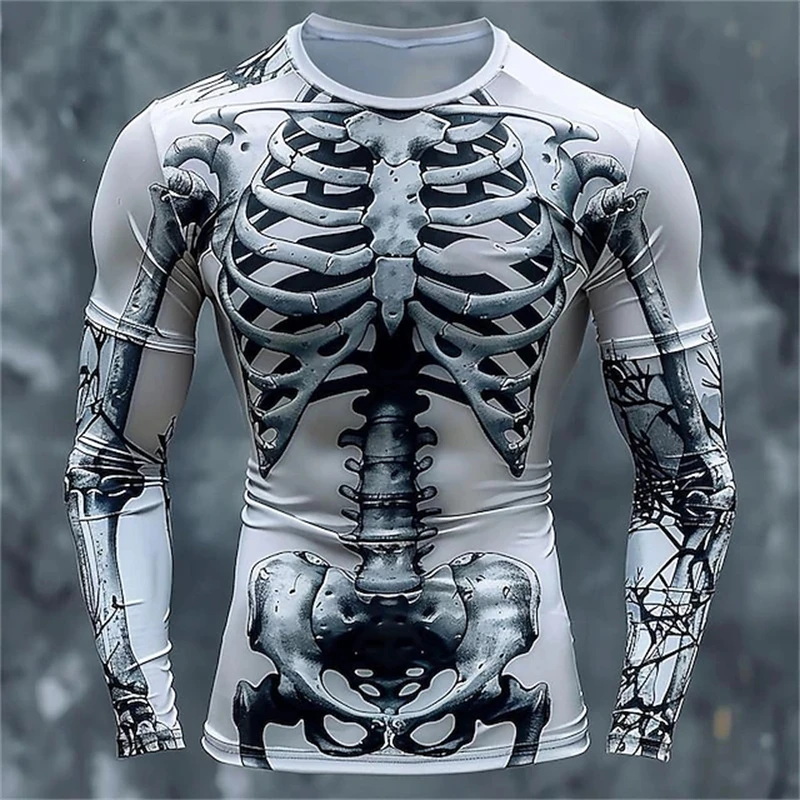 3D-Druck Skelett-Schädel-Muste – Mens Fashion Clothes Bewertung und Preis