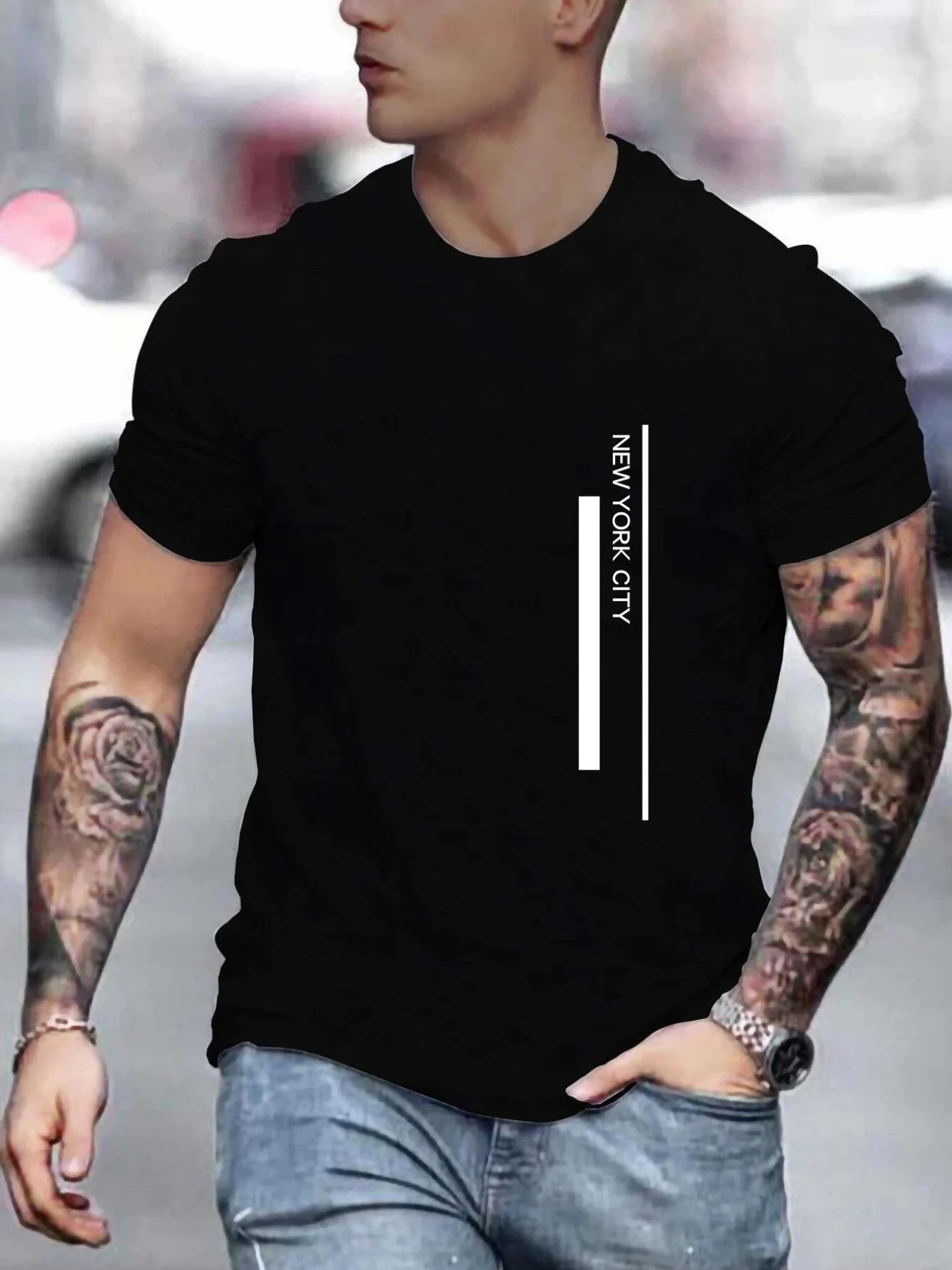 Modisches T-Shirt mit NEW YORK – Men'S Fashion New York Bewertung und Preis