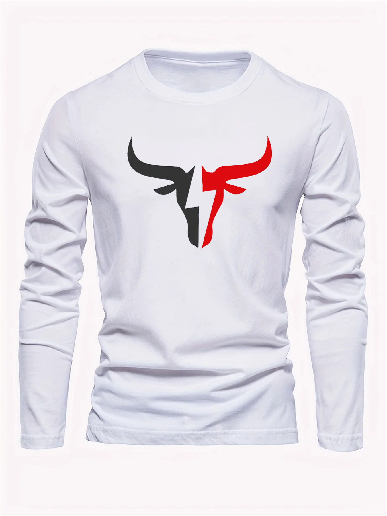 Einfarbiges Herren-Langarm-T-S – Mens Fashion Clothes Bewertung und Preis