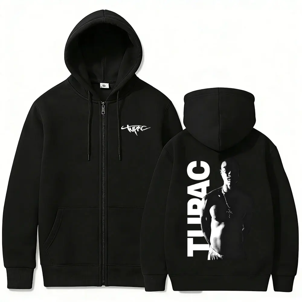Rapper Tupac 2pac Reißverschlu – Mens Fashion Zip Up Hoodies Bewertung und Preis